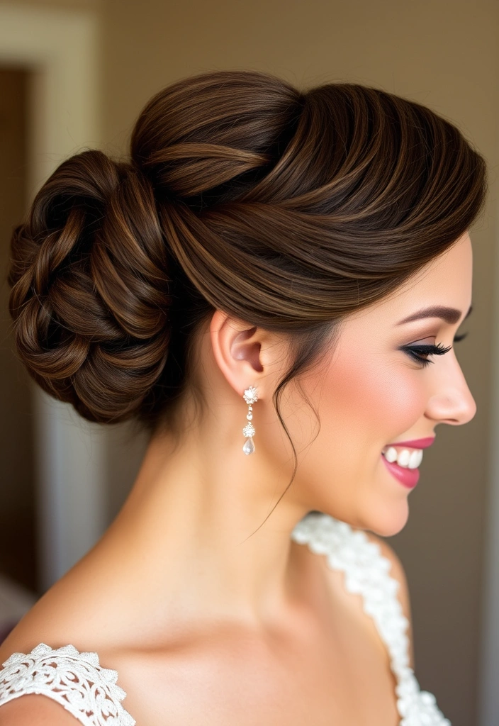 25 Stunning Long Hair Updos Perfect for Your Big Day (You Won't Believe #10!) - 10. Intricate Twisted Updo