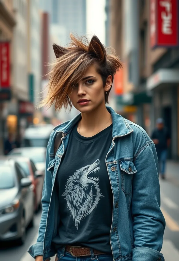 22 Best Korean Wolf Cut Ideas for Women That Will Make Heads Turn! - 7. Messy Textured Wolf Cut