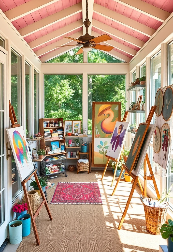 25 Screened in Porch Plans Ideas You'll Wish You Knew Sooner! - 15. Artistic Escape