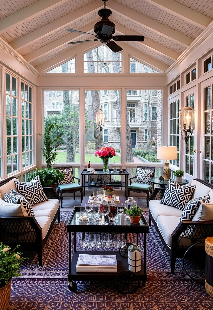 25 Screened in Porch Plans Ideas You'll Wish You Knew Sooner! - 10. Elegant Entertaining