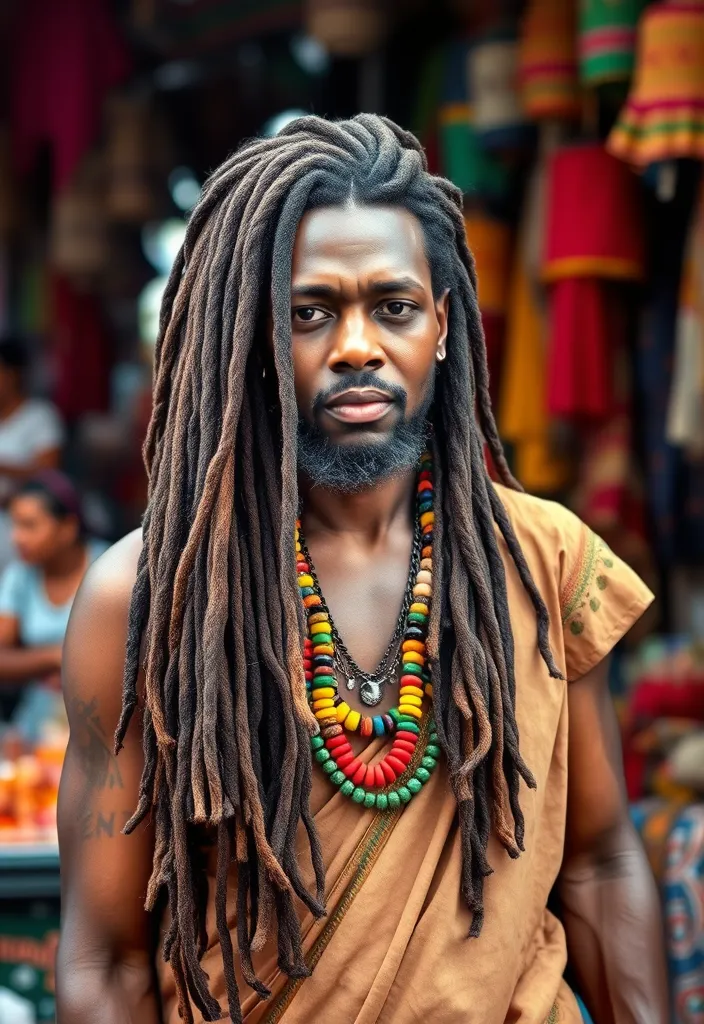 21 Stunning Haircuts for Long Haired Men That Will Turn Heads! - 13. The Dreadlocks