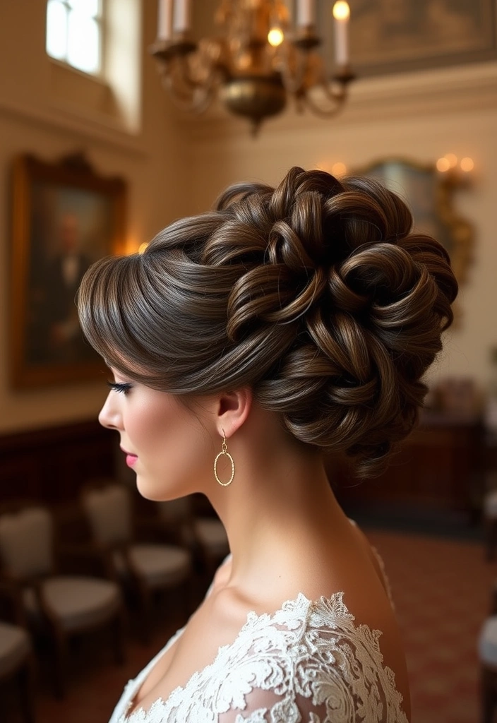 25 Stunning Long Hair Updos Perfect for Your Big Day (You Won't Believe #10!) - 20. Vintage Roll Updo