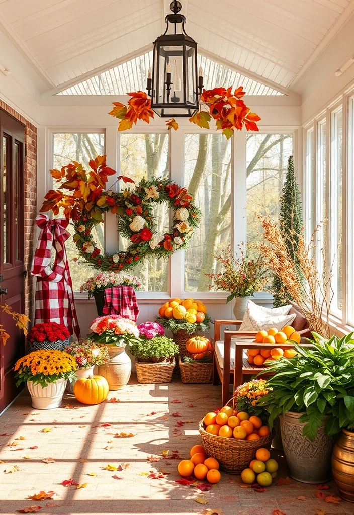 25 Screened in Porch Plans Ideas You'll Wish You Knew Sooner! - 20. Seasonal Display