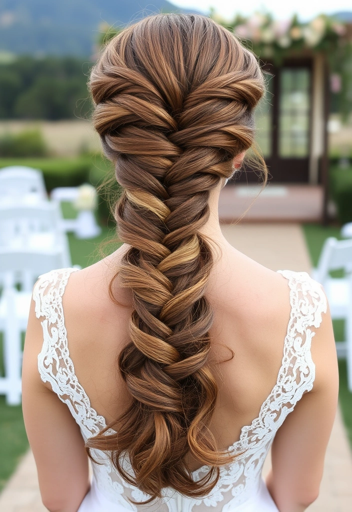 25 Stunning Long Hair Updos Perfect for Your Big Day (You Won't Believe #10!) - 19. Twisted Rope Braid Updo