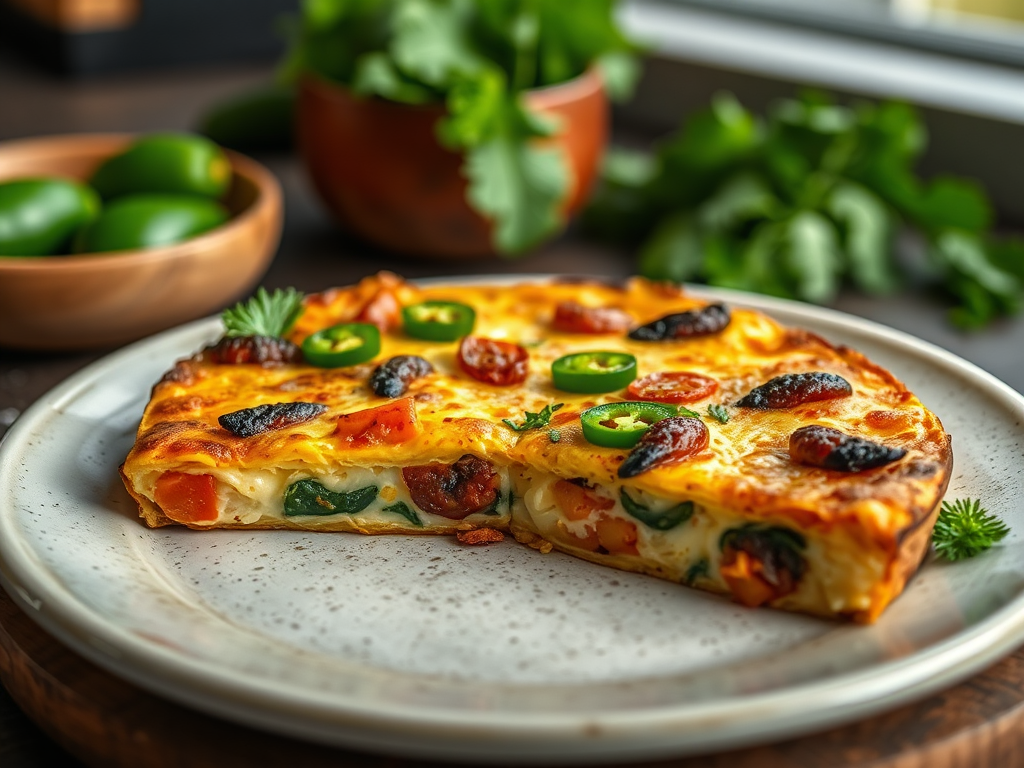 Image for Mexican-Inspired Frittata with Chorizo and Jalapeños: