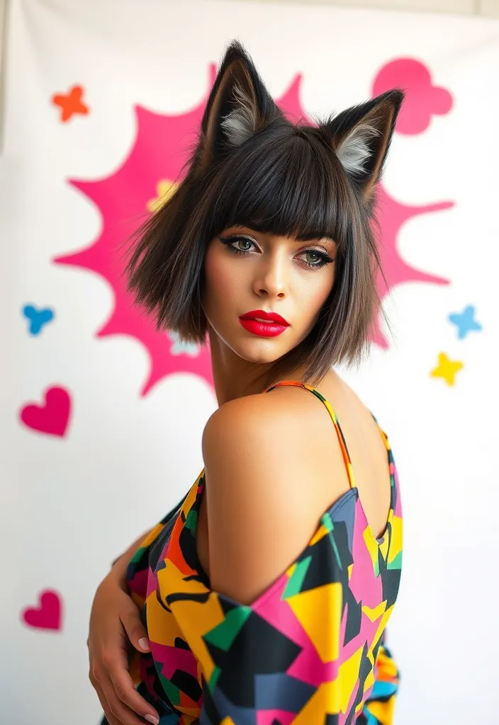 20 Stunning Wolf Cut Ideas with Bangs That Will Transform Your Look! - 20. Wolf Cut with Bold Textured Bangs