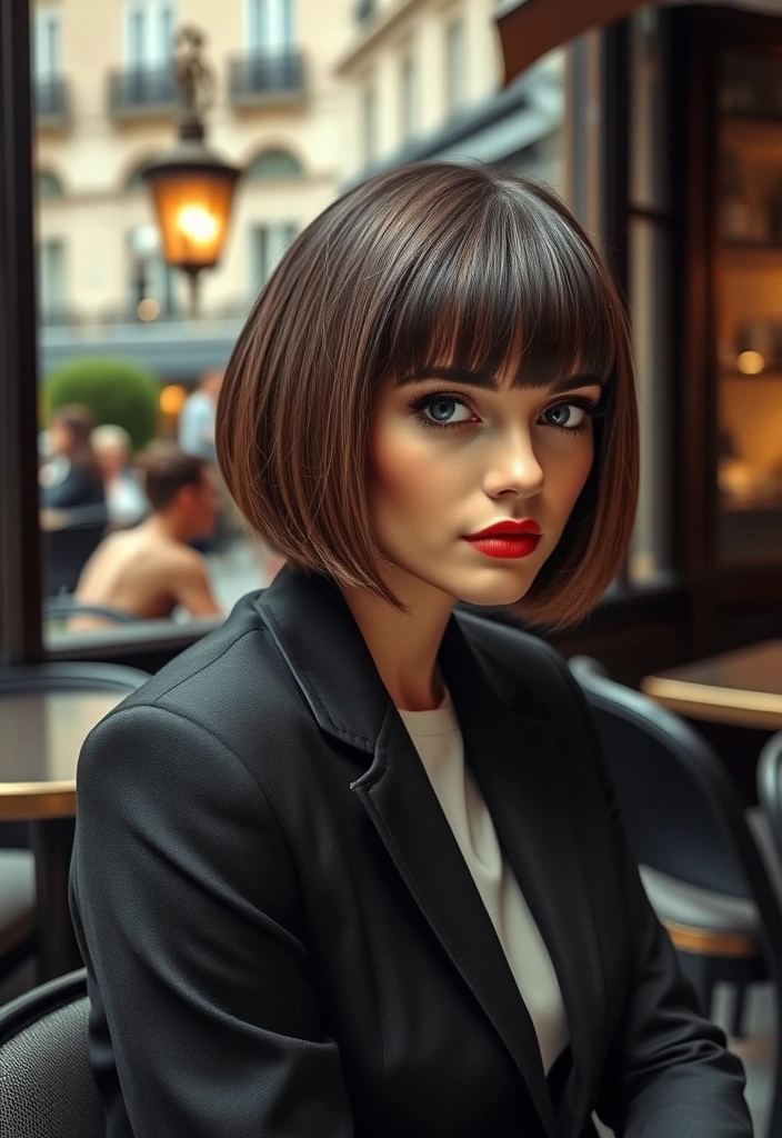 22 Short Haircuts That Flatter Chubby Faces Perfectly (You Won't Believe #15!) - 11. Classic French Bob