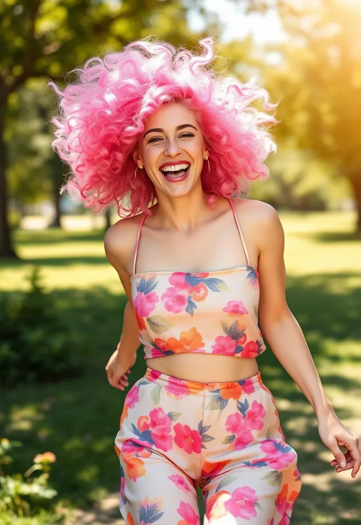 15 Eye-Catching Pink Wolf Cuts That Will Turn Heads Everywhere! - 14. Candy Floss Pink with Curly Ends