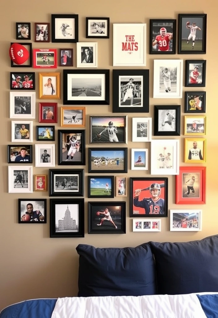 22 Awesome Teen Boy Bedroom Ideas Every Teenager Will Love! - 13. Personalized Gallery Wall