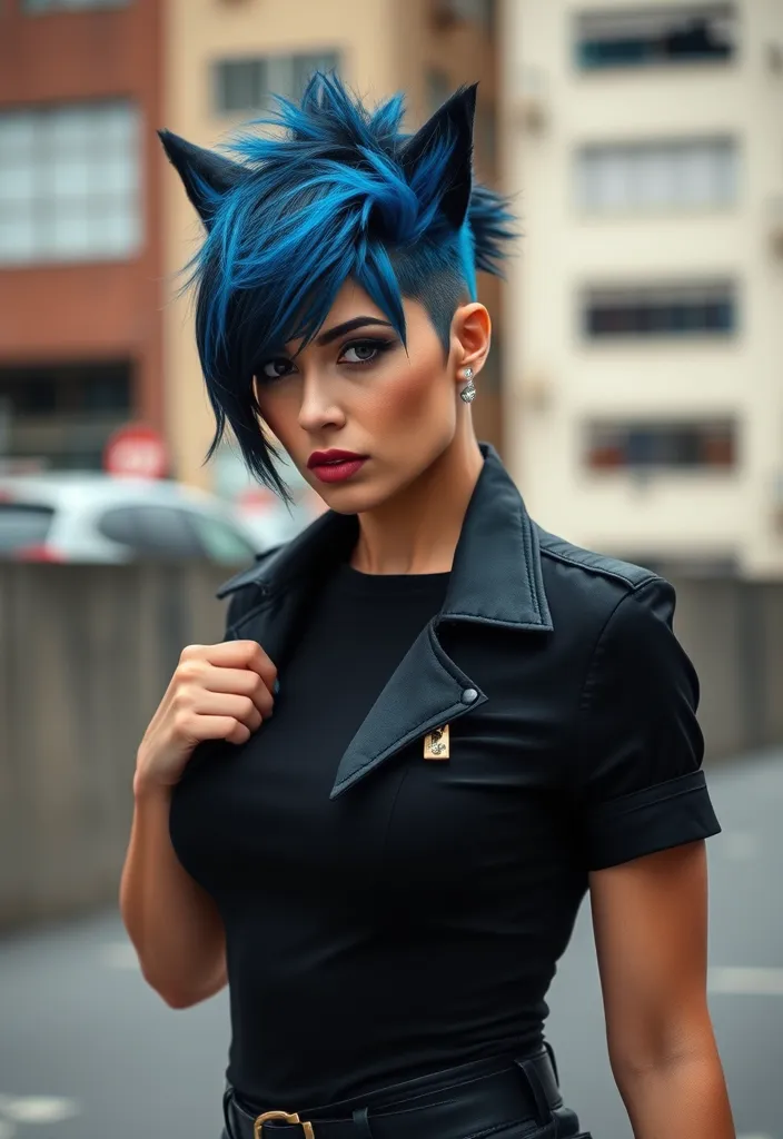 21 Balayage Wolf Cut Styles That Will Leave You Speechless! - 7. Raven Black with Color Tips