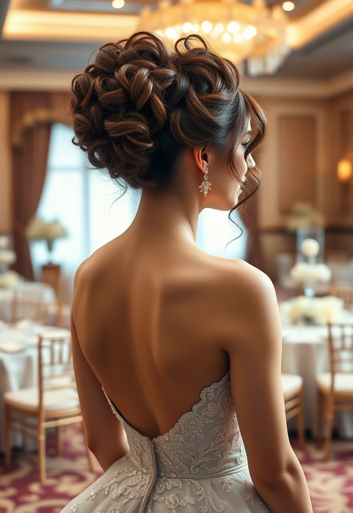 26 Elegant Hairstyles for Wavy Hair That Will Turn Heads! - 25. Curly Updo with Loose Strands