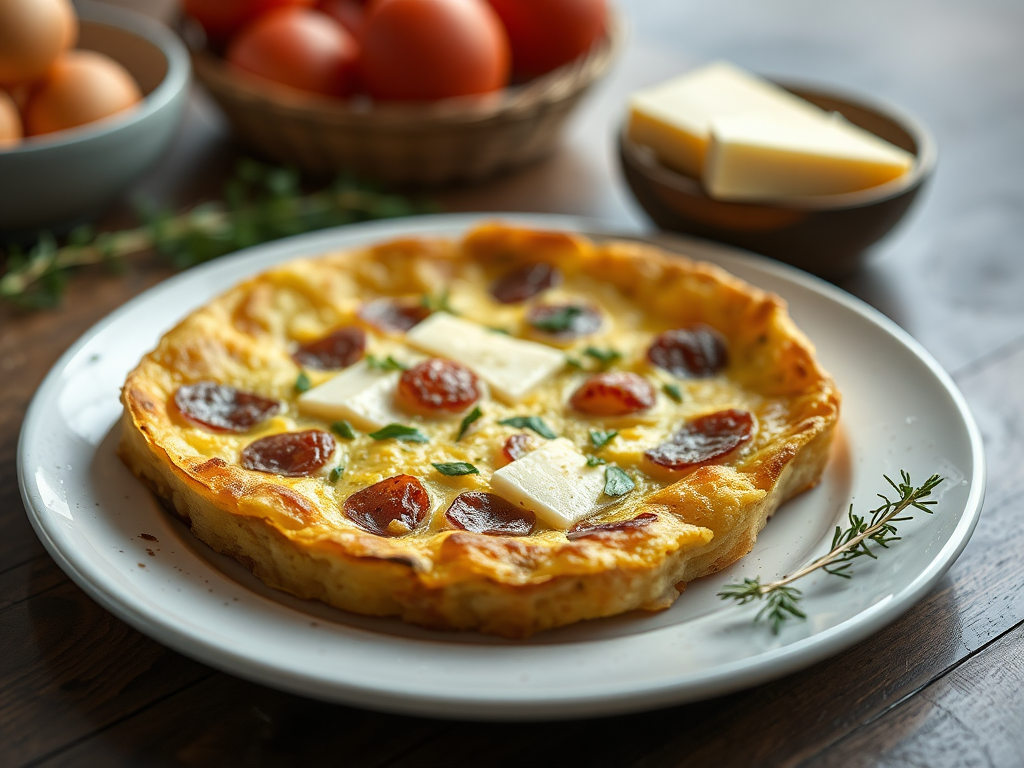 Image for Potato and Leek Frittata with Gouda Cheese: