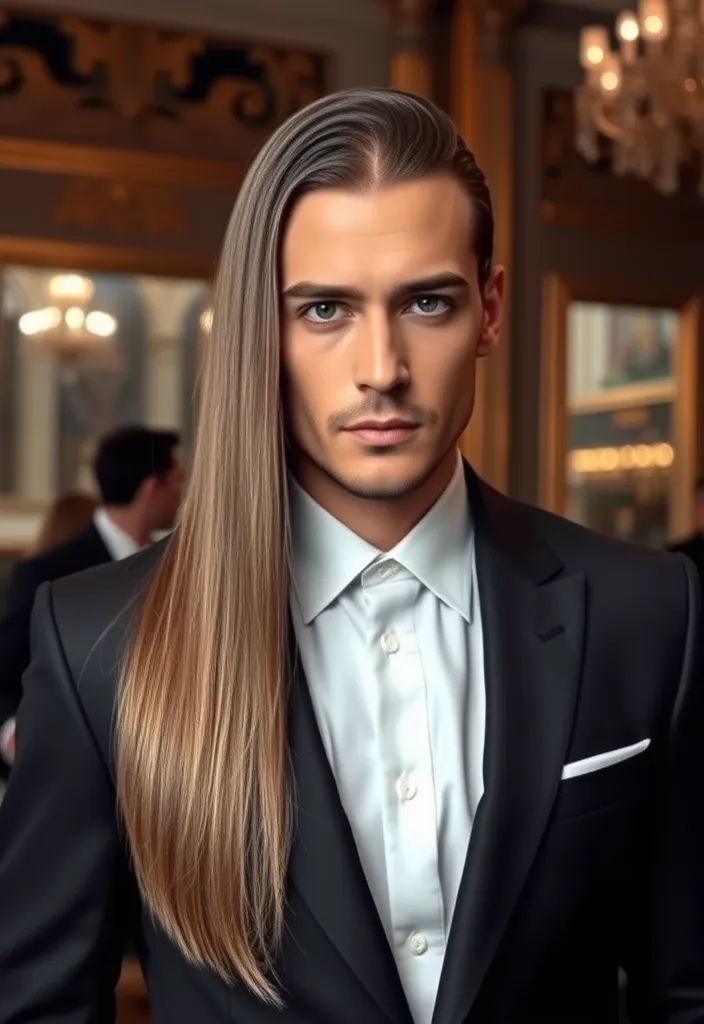 21 Stunning Haircuts for Long Haired Men That Will Turn Heads! - 17. The Long and Sleek Look