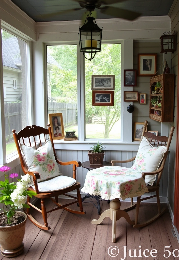 25 Screened in Porch Plans Ideas You'll Wish You Knew Sooner! - 5. Vintage Vibes