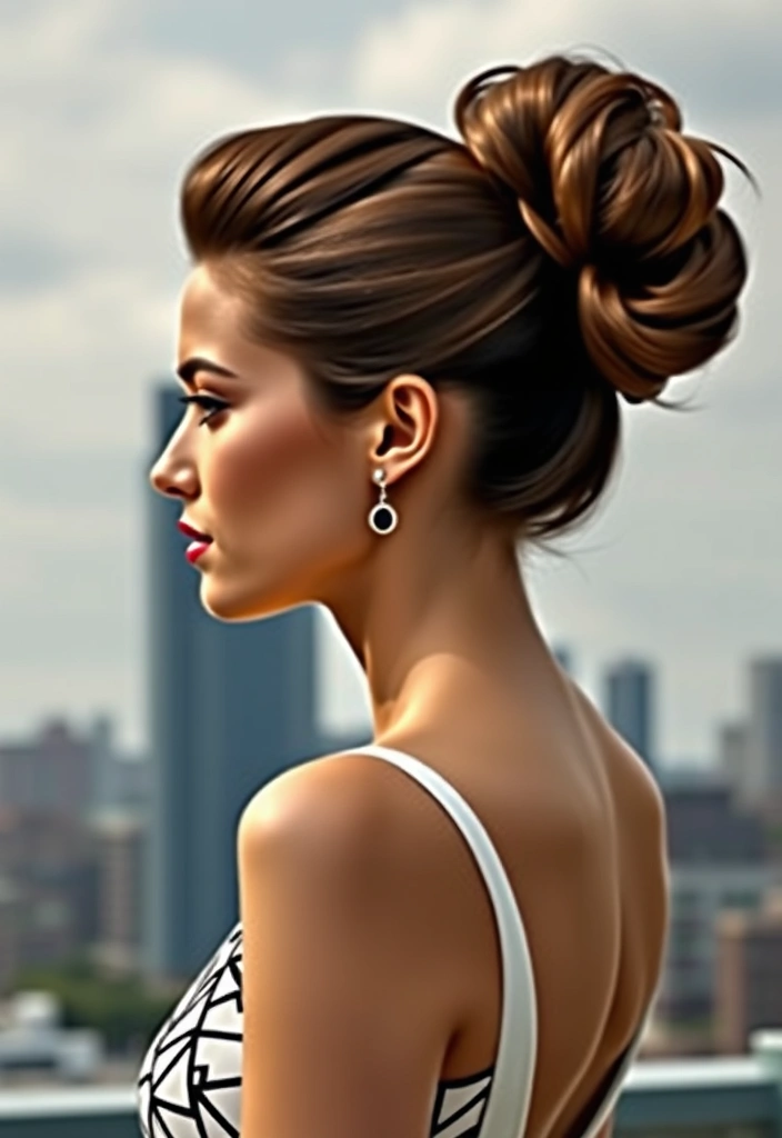 25 Stunning Long Hair Updos Perfect for Your Big Day (You Won't Believe #10!) - 15. Geometric Updo