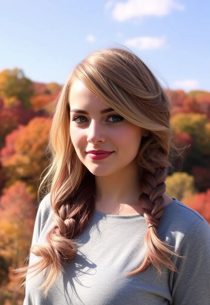 22 Stunning Fall Hair Color Ideas for Blonde That'll Make Heads Turn! - 14. Sun-Kissed Blonde with Plum Tones