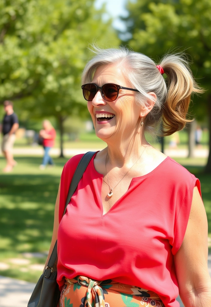 21 Stylish Haircuts for Women Over 50 That Will Make You Look Fabulous! - 21. Playful Side Pony