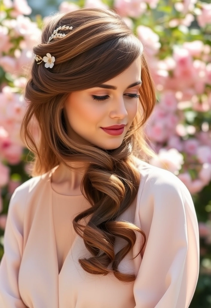 26 Elegant Hairstyles for Wavy Hair That Will Turn Heads! - 2. Sophisticated Half-Up, Half-Down