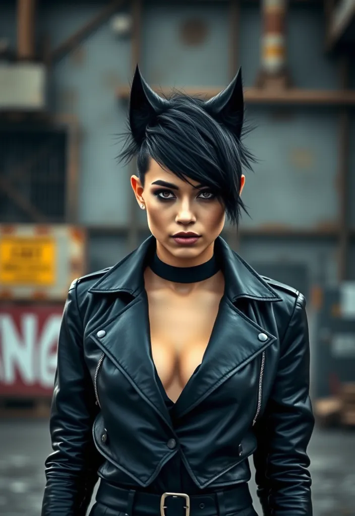 25 Black Wolf Cut Ideas for Women That Will Make Heads Turn! - 17. Edgy Black Wolf Cut with Razor Cuts