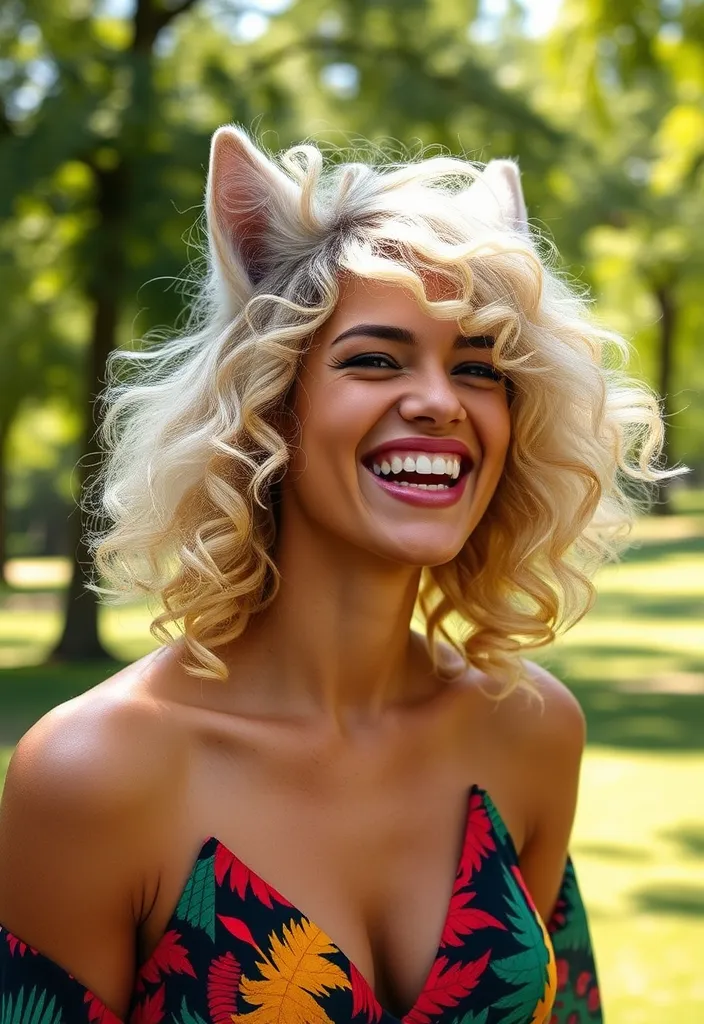 22 Stunning Blonde Wolf Cut Ideas That'll Make Heads Turn! - 10. Curly Texture