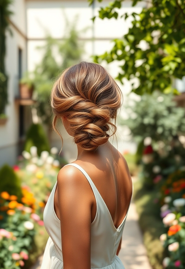 26 Elegant Hairstyles for Wavy Hair That Will Turn Heads! - 26. Effortless Wavy Chignon