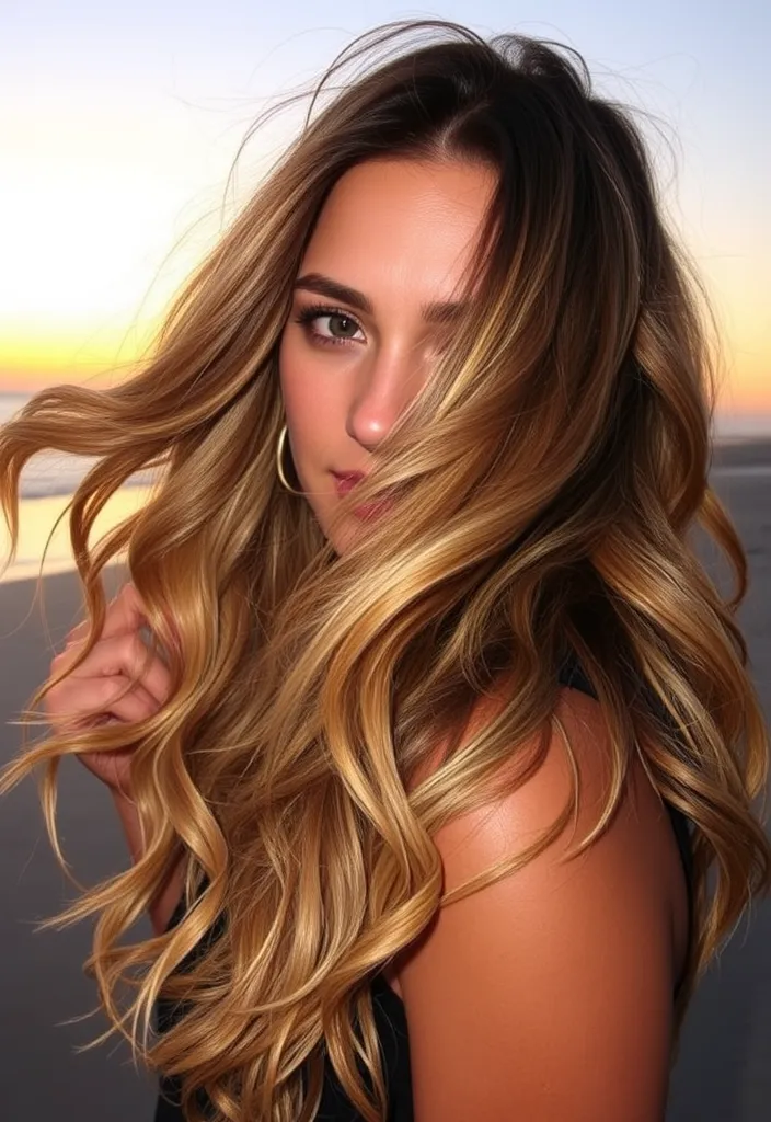 21 Balayage Wolf Cut Styles That Will Leave You Speechless! - 16. Long and Wavy Balayage