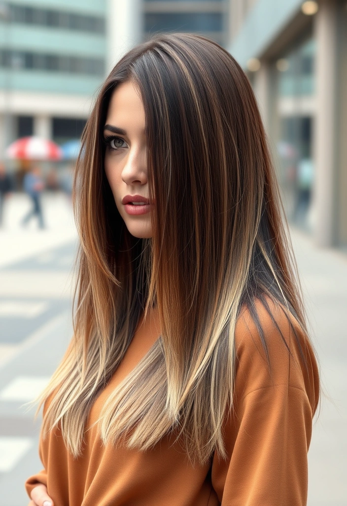 23 Summer Hair Color Ideas for Brunettes That Will Have Everyone Staring at You! - 16. Icy Blonde-tinged Brown