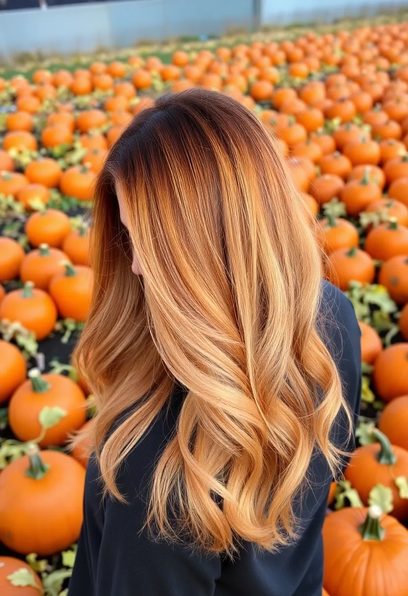 22 Stunning Fall Hair Color Ideas for Blonde That'll Make Heads Turn! - 3. Pumpkin Spice Ombre