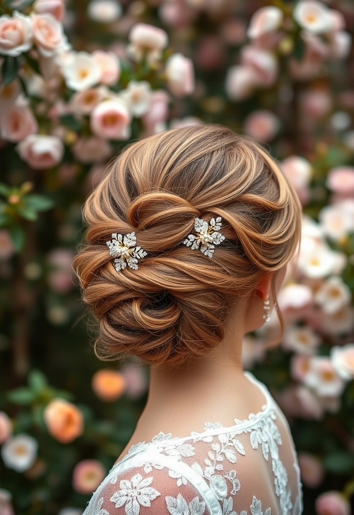 25 Chic and Classy Hairstyles for Women With Long Hair - 22. Elegant Updo with Accessories