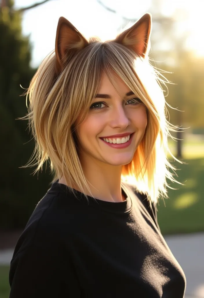 25+ Medium Wolf Cut Ideas for Women That'll Make You Want to Book an Appointment ASAP! - 9. Layered with Highlights