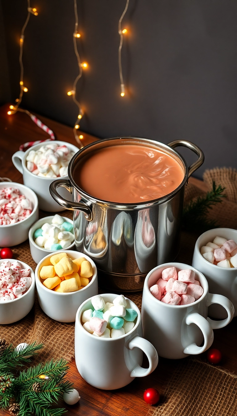 21 Christmas Brunch Ideas That Will Make Your Holiday Morning Magical! - 6. Peppermint Hot Chocolate Bar