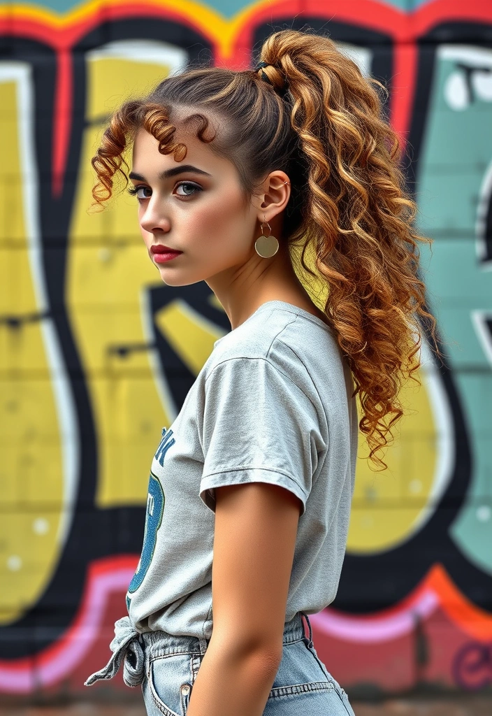 26 Elegant Hairstyles for Wavy Hair That Will Turn Heads! - 17. Curly Side Ponytail