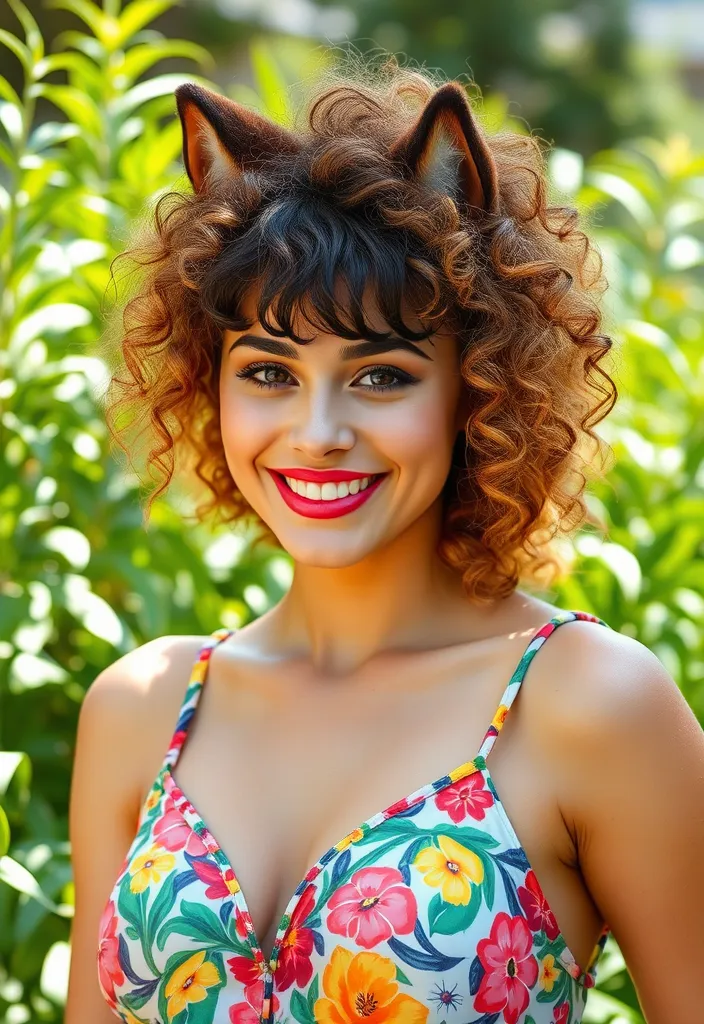 20 Stunning Wolf Cut Ideas with Bangs That Will Transform Your Look! - 7. Curly Wolf Cut with Bangs