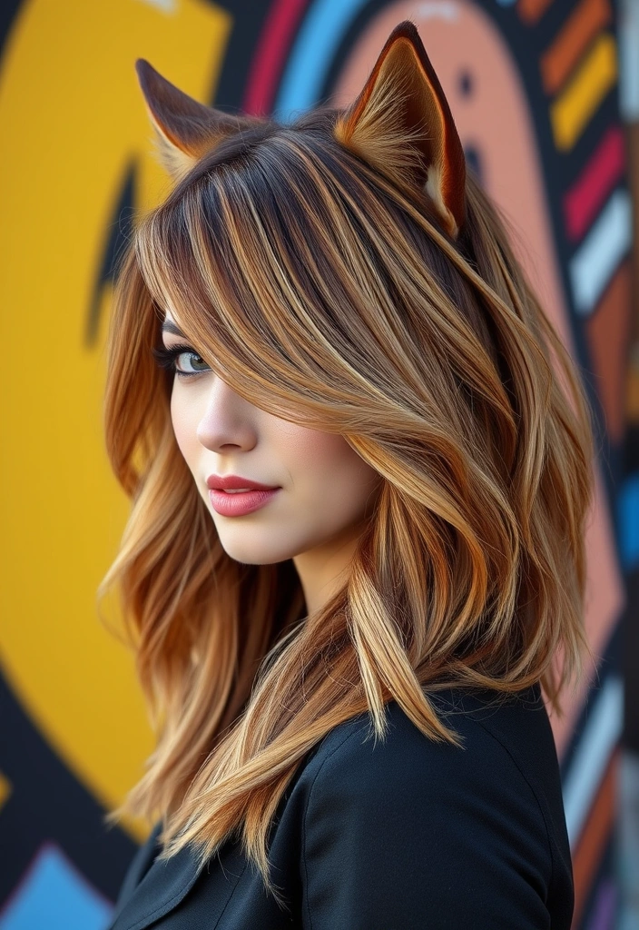 24 Spicy Ginger Wolf Cut Ideas That Will Make You the Envy of All Your Friends! - 7. Ginger Ombre Wolf Cut