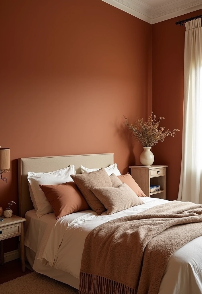 25 Earth Tone Paint Colors for Your Bedroom That Will Transform Your Space Instantly! - 2. Terracotta: Warmth and Richness