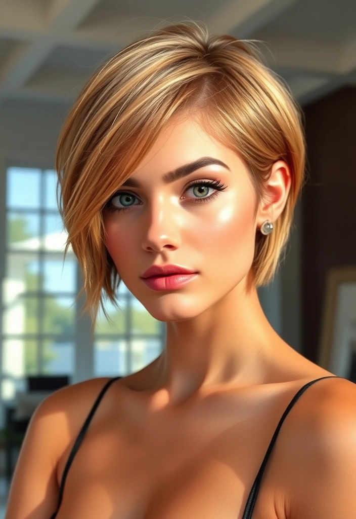 20 Modern Choppy Bob Hairstyles That Will Transform Your Look Instantly! - 12. Choppy Bob with Side Swept Bangs