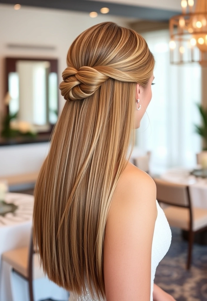 22 Stunning Hairstyles for Bridesmaids That Will Steal the Show! - 21. Sleek Straight Hair