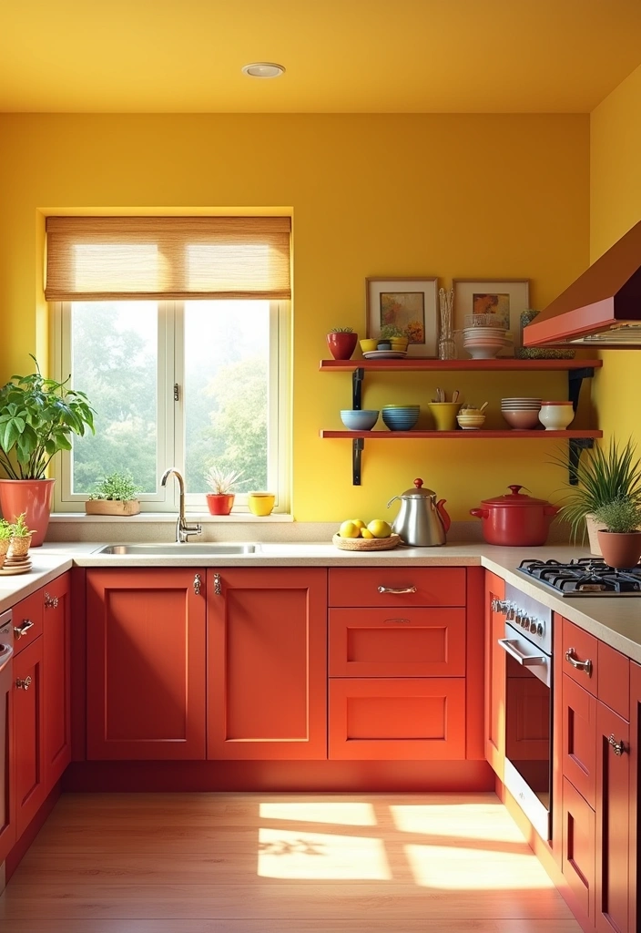 25 Stunning Paint Colors for Cherry Cabinets That Will Transform Your Kitchen! - 9. Bright Yellow