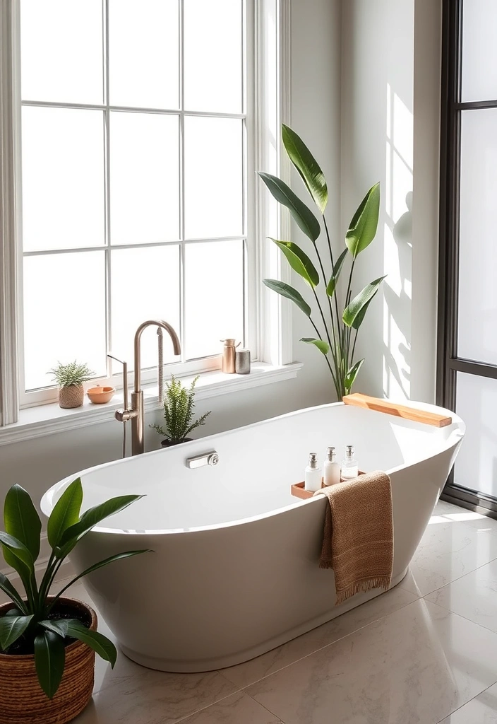 23 Modern Organic Bathroom Decor Ideas That Will Transform Your Space! - 11. Freestanding Bathtubs