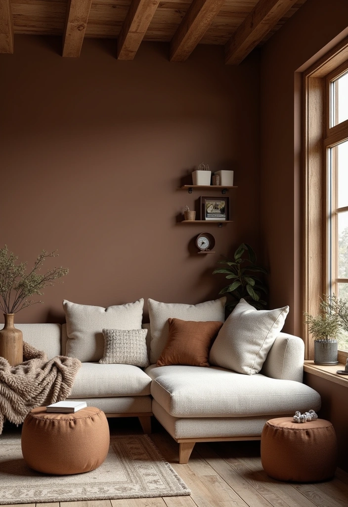 26 Best Modern Farmhouse Paint Colors That Will Transform Your Space! - 22. Chocolate Brown: Rich and Cozy