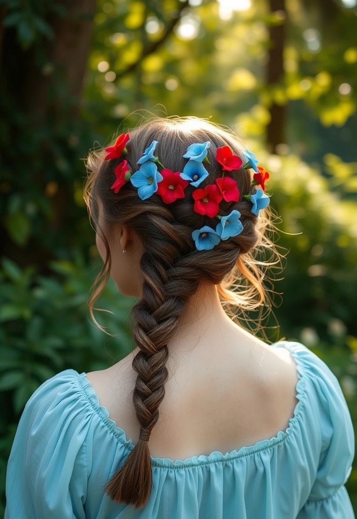 21 Patriotic and Stylish 4th of July Hairstyles That'll Make You Shine! - 6. Twisted Crown Braid