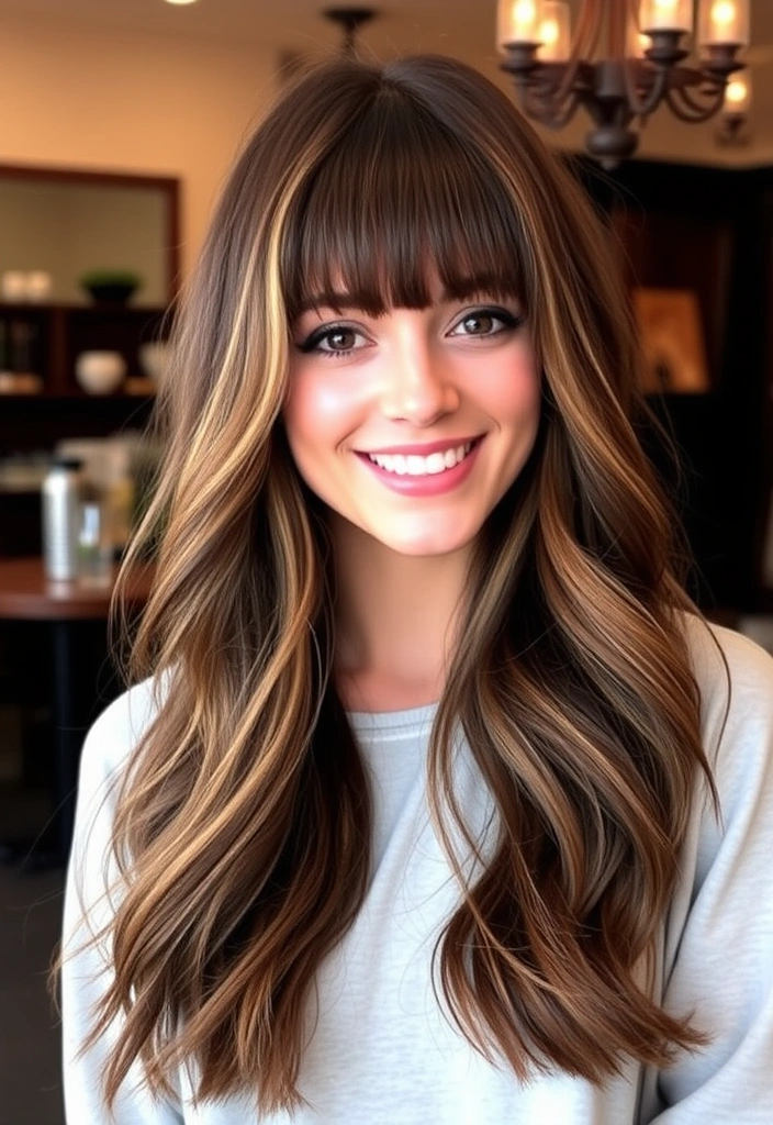 19 Stunning Long Layered Haircuts You'll Want to Try ASAP (Number 7 Is a Game-Changer!) - 17. Layered Fringes