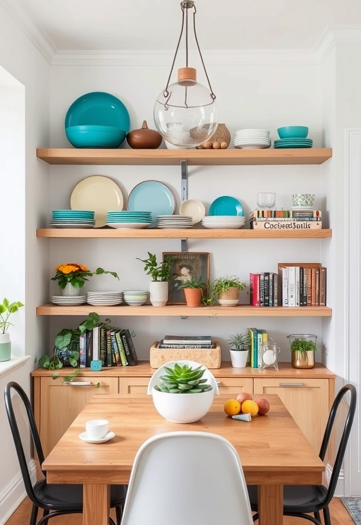 24 Organic Modern Dining Room Ideas That Will Transform Your Space! - 20. Open Shelving