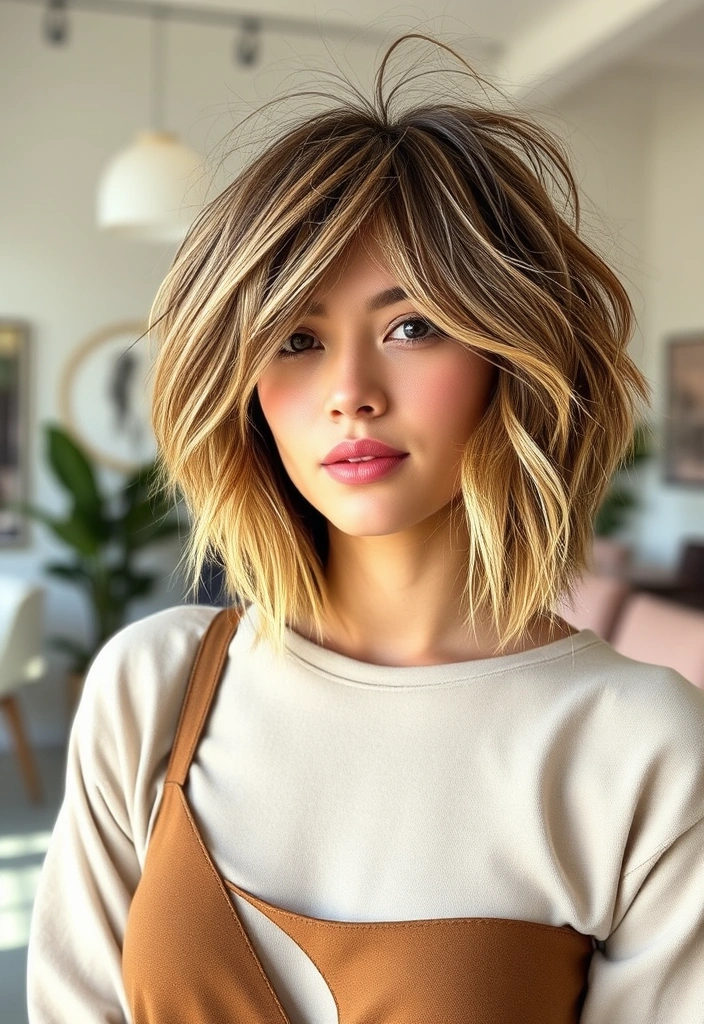 23 Chic Old Money Blonde Hairstyles That'll Make You Feel Like Royalty! - 19. Textured Lob with Highlights