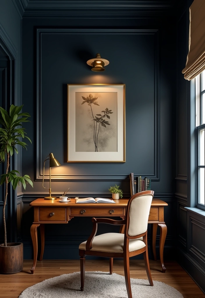 22 Best Paint Colors for Interior Walls That Will Transform Your Space! - 8. Deep Navy: Classic Elegance