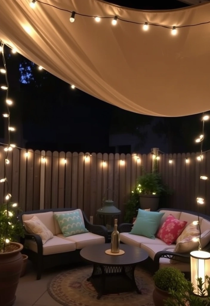 20 Stunning Back Patio Ideas on a Budget That Will Transform Your Outdoor Space! - 17. Simple Canopy Setup