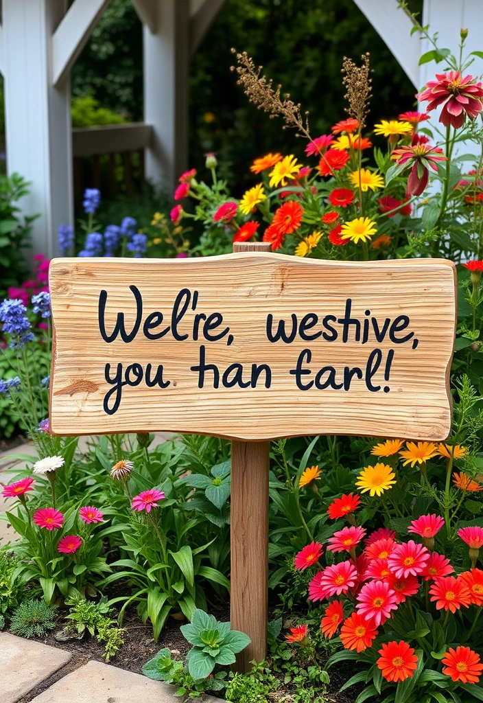 25 DIY Yard Art Ideas That'll Transform Your Garden into a Masterpiece! - 17. DIY Garden Sign