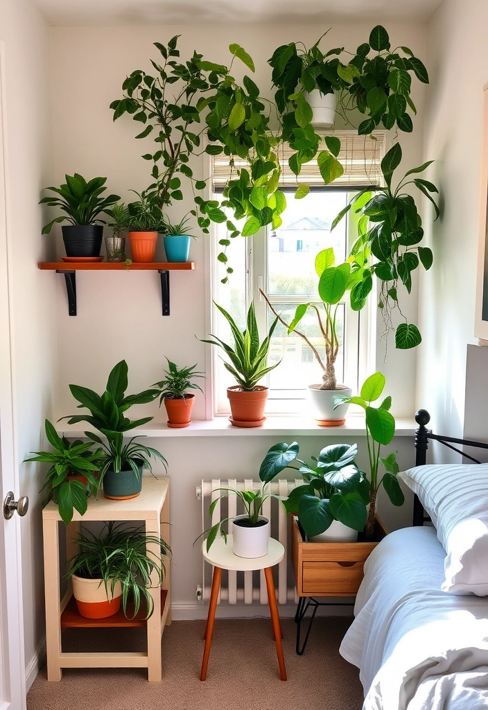 25 Charming Small Bedroom Decor Ideas for Women That Will Transform Your Space! - 9. Add Greenery with Indoor Plants