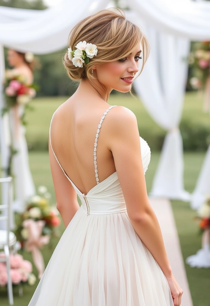 24 Whimsical Long Pixie Bob Ideas That Will Transform Your Look! - 7. Romantic Updo with Long Pixie Bob