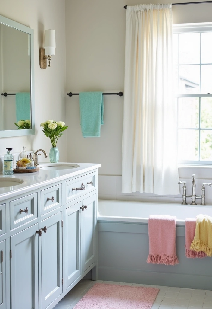 22 Best Paint Colors for Bathroom Cabinets That Will Transform Your Space! - 22. Soft Gray